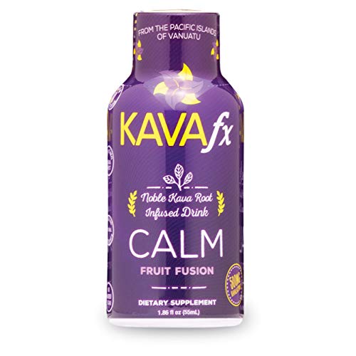 KavaFx - Calm Kava Shot | Premium Vanuatu Noble Kava Root Extract | 500mg Active Kavalactones per Bottle | Natural Anxiety Relief, Sleep Aid & Stress Relief Supplement | Vegan