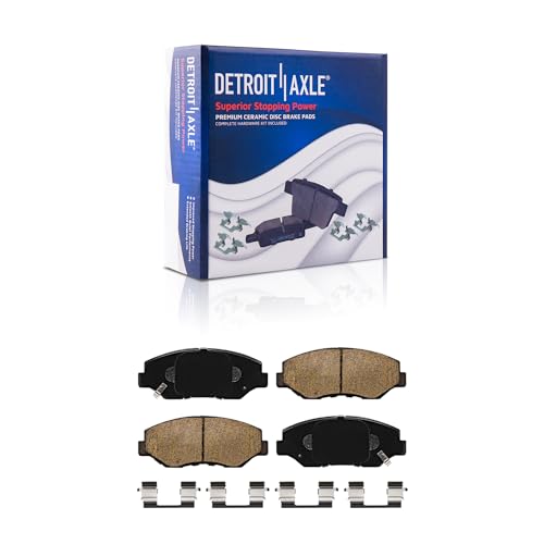 Image of Detroit Axle - Front Brake Kit for 2003-2010 Honda Accord Drilled & Slotted | Brake Rotors Ceramic Brake Pads w /Hardware 2004 2005 2006 2007 2008 2009 Replacement [11.10 inch Rotors]