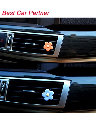 10 Pcs Flower Air Vent Clip Car Interior Decoration Car Freshener Clip Air Conditioning Outlet Clip Cute Charm Colorful Air Vent Accessories Decorations For Girls Women (Bright Colors) #TOP4