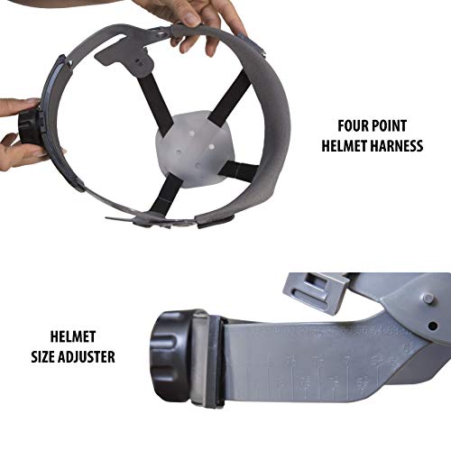 JORESTECH Safety Hard Hat Lime HDPE Full Brim Helmet with 4-Point Adjustable Ratchet Suspension for Work, Home, and General Headwear Protection ANSI Z89.1-14 Compliant HHAT-02