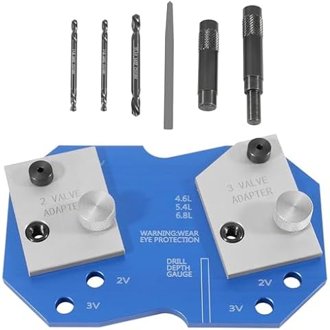 mooncar 68500 Manifold Drill Template Compatible for Ford 4.6L,5.4L,6.8L V10 2V & 3V Triton Engines,Help to Remove Broken Exhaust Manifold Studs Cover