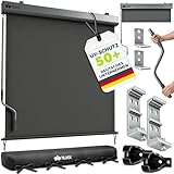 tillvex® Senkrechtmarkise 200 x 250 cm für Außen- und Innenbereich mit...