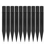 TOBBOMEY 10St Erdspieße Ersatz für Solarlichtpfähle Solar- LED-Rasenbeleuchtung Neon Solareinsätze Pole solar gartenbeleuchtung gartenlampe Verwurzelung solarleuchten für außen Black