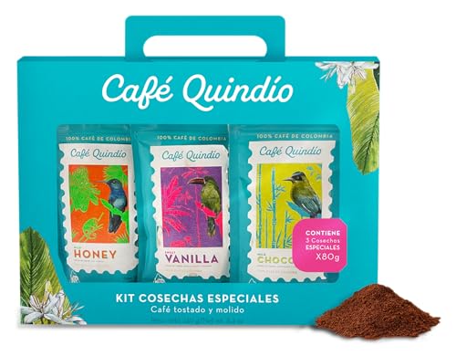 Image of Cafe Quindio Medium Roast 100% Colombian Excelso Whole Bean Arabica Coffee (2.8 Ounce (Pack of 3), Multipack)