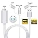 ZAMO 3-in-1 USB C Type C/Micro USB to HDMI Adapter Cable, Digital HD 1080P HDMI Cable,Mirror Mobile Phone Screen to TV Projector,Compatible with S8/9 Note 8/9 and More (Silver)
