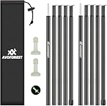 Tent Poles for Tarp, AVOFOREST Camping Tent Tarps Poles Adjustable Camping Accessories 190cm Heavy Duty Poles Thicker Tent Pole with a Diameter of 16mm for Backpacking Hiking Awning