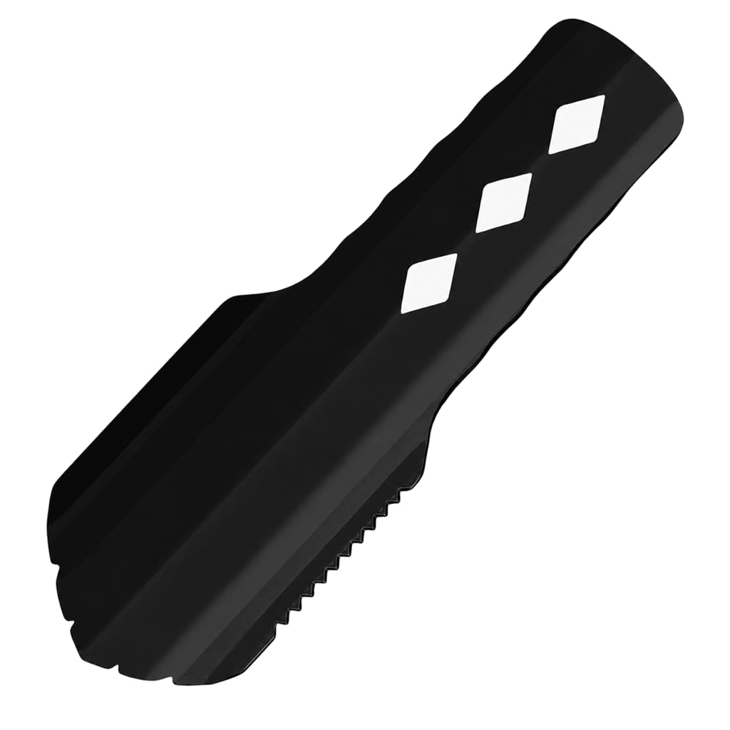 Funver Ultralight Backpacking Trowel, Aluminum Trowel Camping Longer Handle & Three-hole Serrated Design, Camping Spade for Hiking Garden Digging Soil Outdoor Survival Bags, Black Camping Shovel