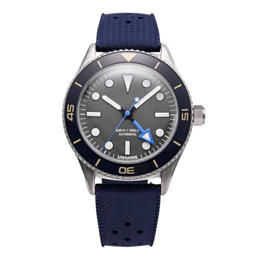 Montre homme Undone Basecamp Explorer montre automatique titane bleu