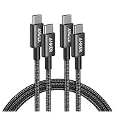 Anker USB C to USB C Cable (6FT, 2Pack), 100W USB C Charger Cord Fast Charging for iPhone 17/16 S...