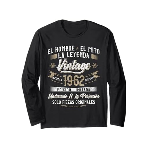 63 Cumpleaños 63 Años Hombre Vintage 1962 Regalo Manga Larga