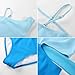 GRACE KARIN Girls One Piece Contrast Color Swimsuit Kids One Shoulder Cut Out Waist Fashion Summer Beach Swimwear Size 8-10 Blue
