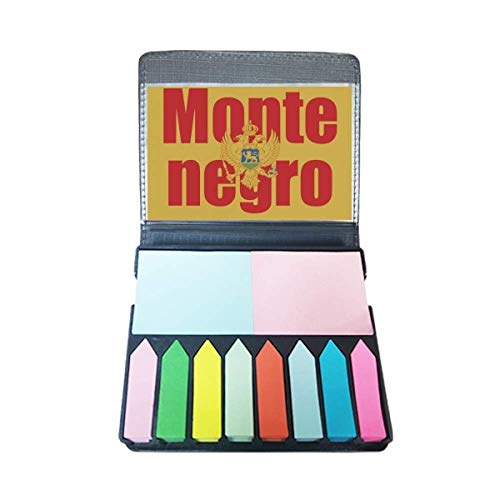 Marque-page autocollant Monténégro en boîte pour l'organisation de vos documents
