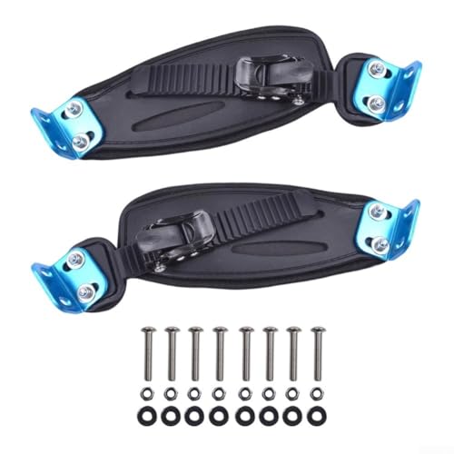 Soporte para pie de monopatín de montaña, banda de pie de longboard todoterreno, experiencia estable y controlable, reduce el riesgo de deslizamiento, para la mayoría de patinetas (botones azules)
