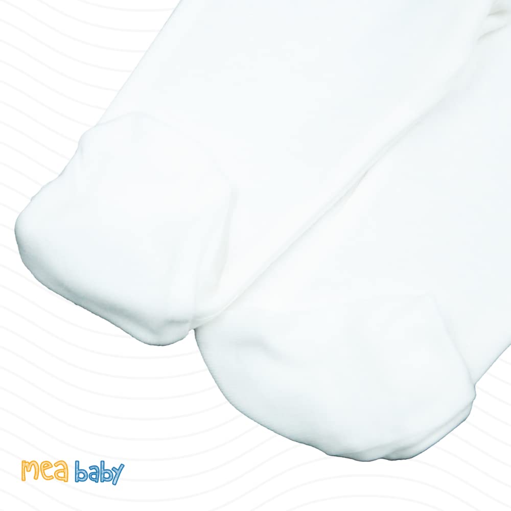 MEA BABY Pantalon bébé Unisexe avec Pieds 100% Coton Bio, Lot de 3, pour Filles et garçons (Parent)
