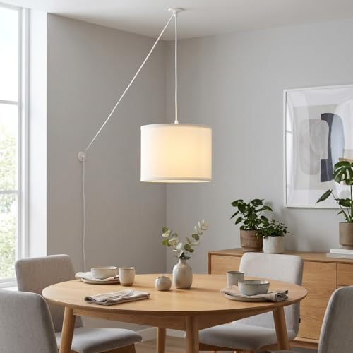 Attacco E27 compatibile LED: Compatibile con lampadine LED E27 fino a 40W (non incluse) per un’illuminazione calda e indiretta.