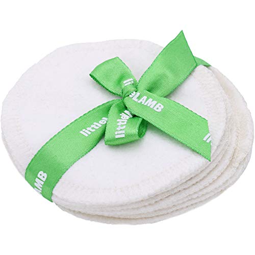 Little Lamb - Stilleinlagen - 100% Bambus-Viskose (11 &13 cm) (5 Paar) 11 cm, Weiß Cover