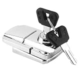 Serrure de Coffre de Moto, Kit de Clé de Serrure de Coffre de Sacoche de Moto, Ensemble de Serrures de Coffre Arrière Clé de Moto Antivol avec 2 Accessoires de Modification de Clés (1Pcs)