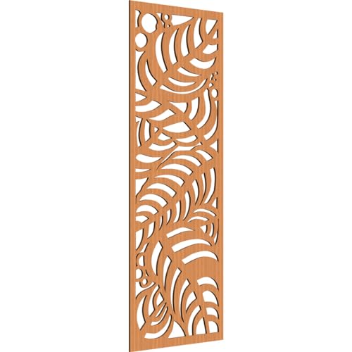 Image of 31 3 /8 inchW x 79 3 /8 inchH x 3 /8 inchT Mills Decorative Fretwork Wood Wall Panels, Cherry
