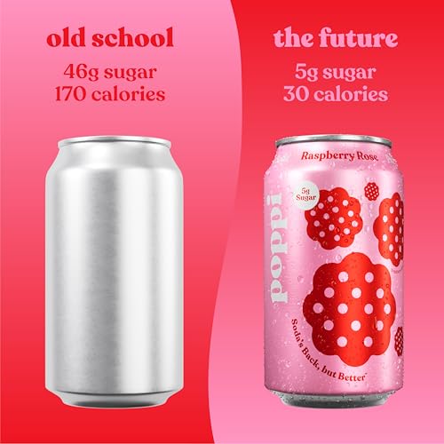 Poppi Sparkling Prebiotic Soda Beverage with Apple Cider Vinegar, Seltzer Water and Fruit Juice, Short List Variety Pack, 12 Fl Oz, Pack of 12, Packaging May Vary