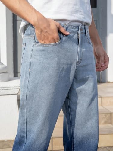 Image of URBAN POCKETS Jeans for Men | Relaxed Fit | Baggy Wide Leg | Streetwear Denim | Everyday Comfort (U-22)