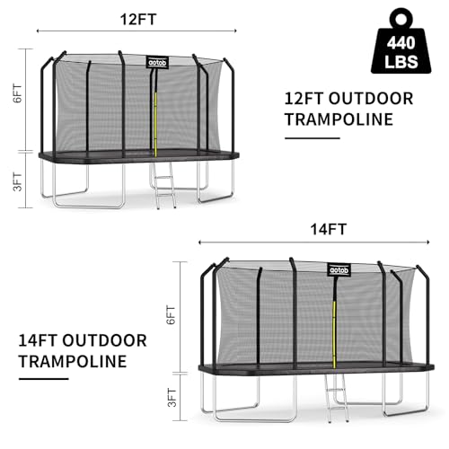 Aotob 12 Ft Rectangle Trampoline thumb #6
