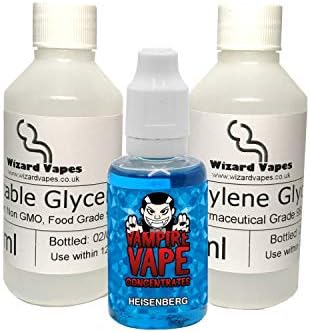 Make your own Heisenberg E-Liquid with Vampire Vape Flavour Concentrates and Wizard Vapes PG/VG