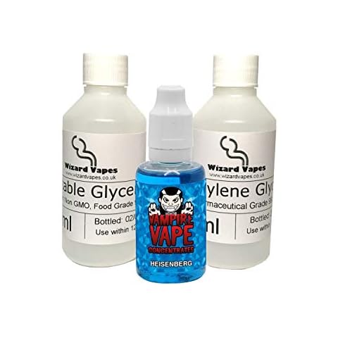 Make your own Heisenberg E-Liquid with Vampire Vape Flavour Concentrates and Wizard Vapes PG/VG Cover