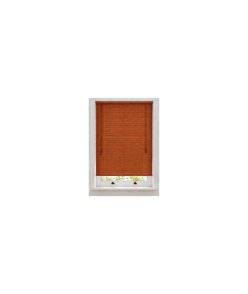New Edge Blinds Cherry Wood Effect Pvc Venetian Blind 25Mm Slats Easy Fit Trimmable Window Blind 160 X 152 Cm