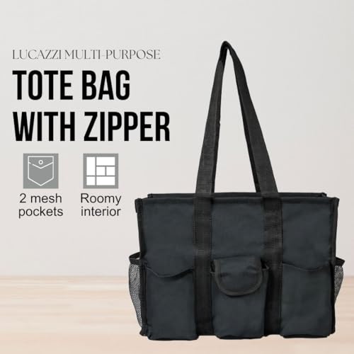 Utility Tote Bag with Zipper Top - Large Multipurpose Tote Organizer Bag2