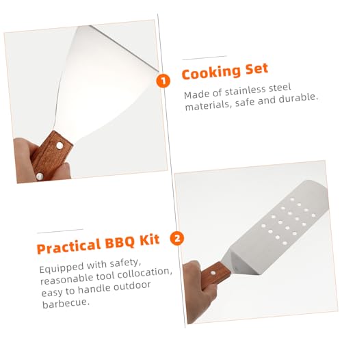 Set de herramientas para barbacoa BESPORTBLE acero inoxidable miniatura 2