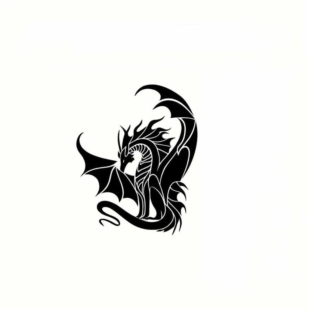 Black Dragon Vinyl Sticker for Car Body Window Door Trunk Motorcycle Scratch Cover