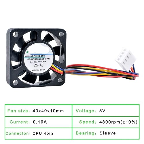 Ventilateur de refroidissement à vitesse réglable 0,10A à modulation PWM 5V
