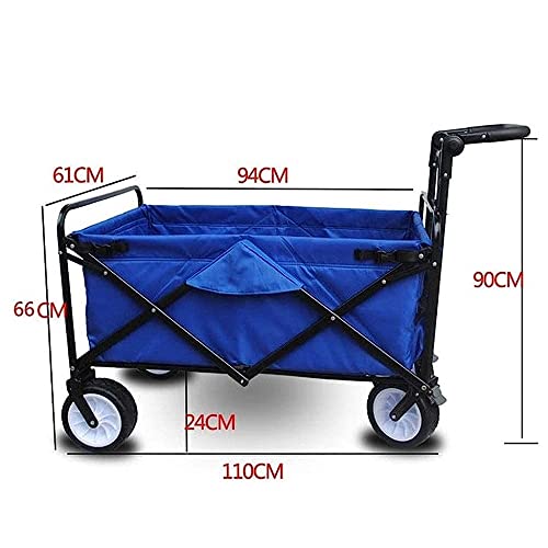 CCKUYT Trolleys, Trolley Klappwagen Faltbarer Gartenwagen Strandwagen Ziehwagen Handwagen Klappwagen Outdoor Camping Handhabung Tragbar P – Bild 4