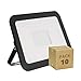 LEDKIA LIGHTING Pack Foco LED Slim Cristal 50W Negro (10 un) Blanco Frío 6000K