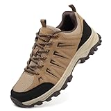 HaloTeam Zapatos de Senderismo Hombre Antideslizantes Transpirable Trekking Sneakers Escalada Zapatillas de Montaña,Marrón,EU 42