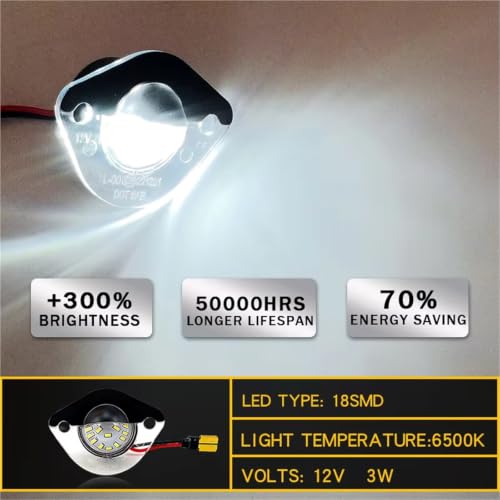 Luz LED de matrícula para Ford Mustang GT 1994 a 2004 lámpara trasera número 4