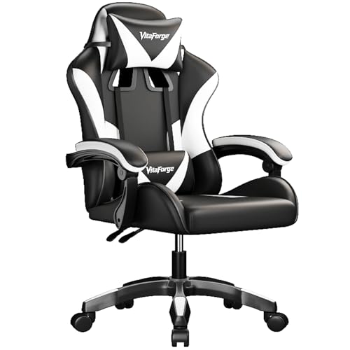 EaseZen Silla de Juegos/Oficina, con Soporte Lumbar dinámico, Altura y reposabrazos Ajustables, giratoria 360°, Silla de Juego Acolchada, Adecuada para el hogar y la Oficina