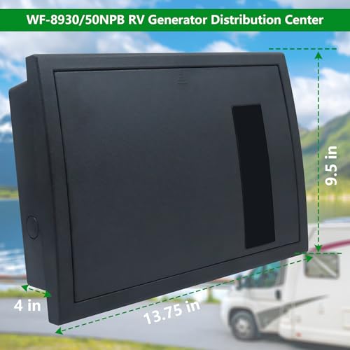 RV Electrical Panel Wf-8930/50NPB, 50 Amp AC Distribution Center, 27 Circuits, Plastic & Polycarbonate (PC) Material2
