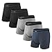 Produktbild Saxx Men's Underwear Herrenunterwäsche - Daytripper Unterhosen für Männer - Boxershorts mit integrierter Ballpark Pouch TM Unterstützung - 5er Packung, Schwarz/Grau/Marine Blau, Mittel