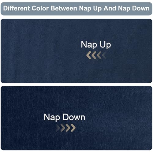 Image of Navy Blue Velvet Curtains 102 Inches Long 2 Panel Soft Luxury Nautical Modern Farmhouse Dark Blue Curtain for Bedroom Dining Living Room Divider Drapes Sun Heat Light Blocking Ceiling to Floor Length