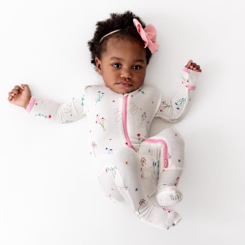 Image of Bamboo Little Soft Baby Footie Pajamas, Baby Clothes, Newborn Sleepers, 95% Viscose and 5% Spandex, 0-24 Months