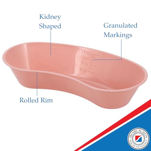 Image of Henry Schein Kidney Shaped Emesis Basin, Mauve, 16 oz, Reuseable, 25 Ct (Pack of 3)
