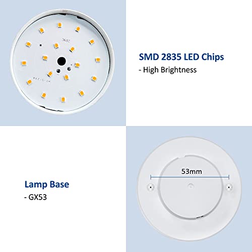 Akynite GX53 LED 9W Luce Calda 2700K, 800LM