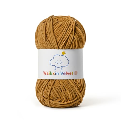 Fluffy Chenille Yarn for Crocheting，Baby Yarn for Crocheting Soft，50g/1.76oz Velvet