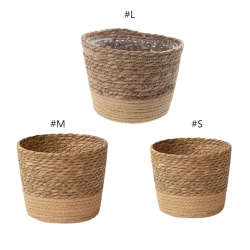 Cache pot rotin 3 pièces pour cacher les pots laids et sublimer les fleurs - 3