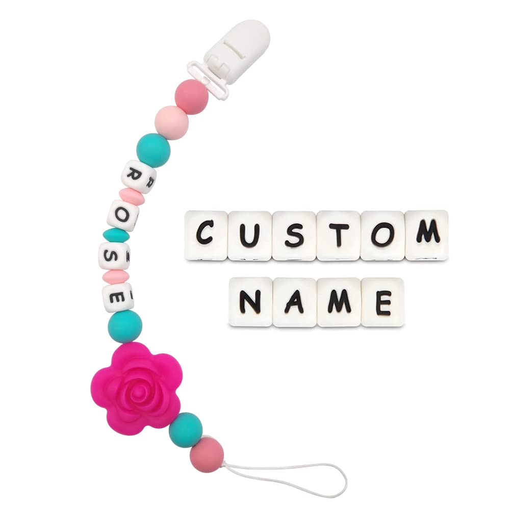 Customizable Pacifier Clip Personalized Name (Red)