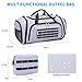 Gym Bags for Men & Women,46L Sports Travel Duffel Bag with Shoe Compartment,Expandable Carry On Weekender Bag for Airplane,Water Resistant Workout Overnight Backpack for Travel Gym,Grey