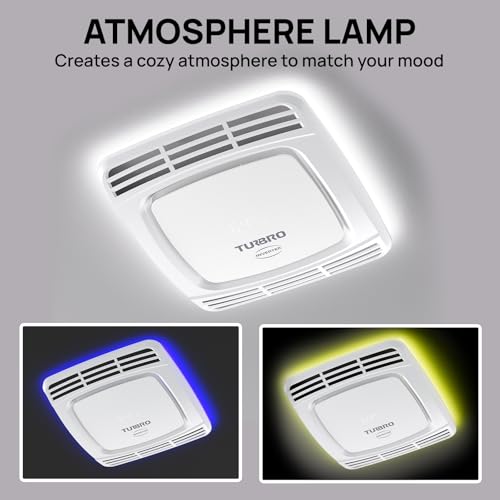 TURBRO RV Air Conditioner, 15,000 BTU Cooling with 1,500W Electric Heating, Non-ducted Rooftop Unit with Lift Handles, Ceiling Assembly with Atmosphere Lamp, 115V AC, Remote and WiFi-Controlled, Black