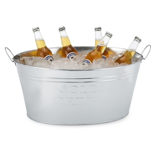 Getränkekühler Cold Drinks - Zinkwanne 24 Liter - Eiseimer Eiswürfelbehälter Sektkühler...