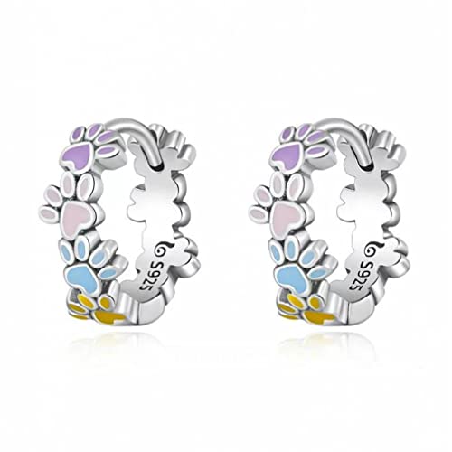 Boucles d'oreilles argent sterling colorées pour le bureau et soirées
